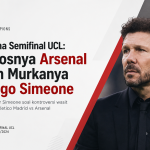 Diego Simeone dengan headline drama semifinal Liga Champions antara Atletico Madrid vs Arsenal.