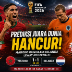 Maroko mengalahkan Belanda lewat adu penalti pada babak 32 besar Piala Dunia FIFA 2026 setelah pertandingan berakhir imbang 1-1.