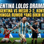 Pemain Argentina merayakan kemenangan 3-2 atas Mesir dalam laga babak 16 besar Piala Dunia 2026 yang diwarnai kontroversi VAR.