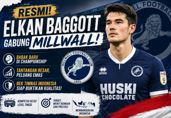 Elkan Baggott resmi bergabung dengan Millwall untuk menghadapi kompetisi Championship Inggris musim ini.