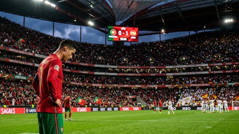 Cristiano Ronaldo bereaksi usai laga Portugal vs Spanyol setelah harapan Portugal pupus dalam pertandingan yang berlangsung sengit.